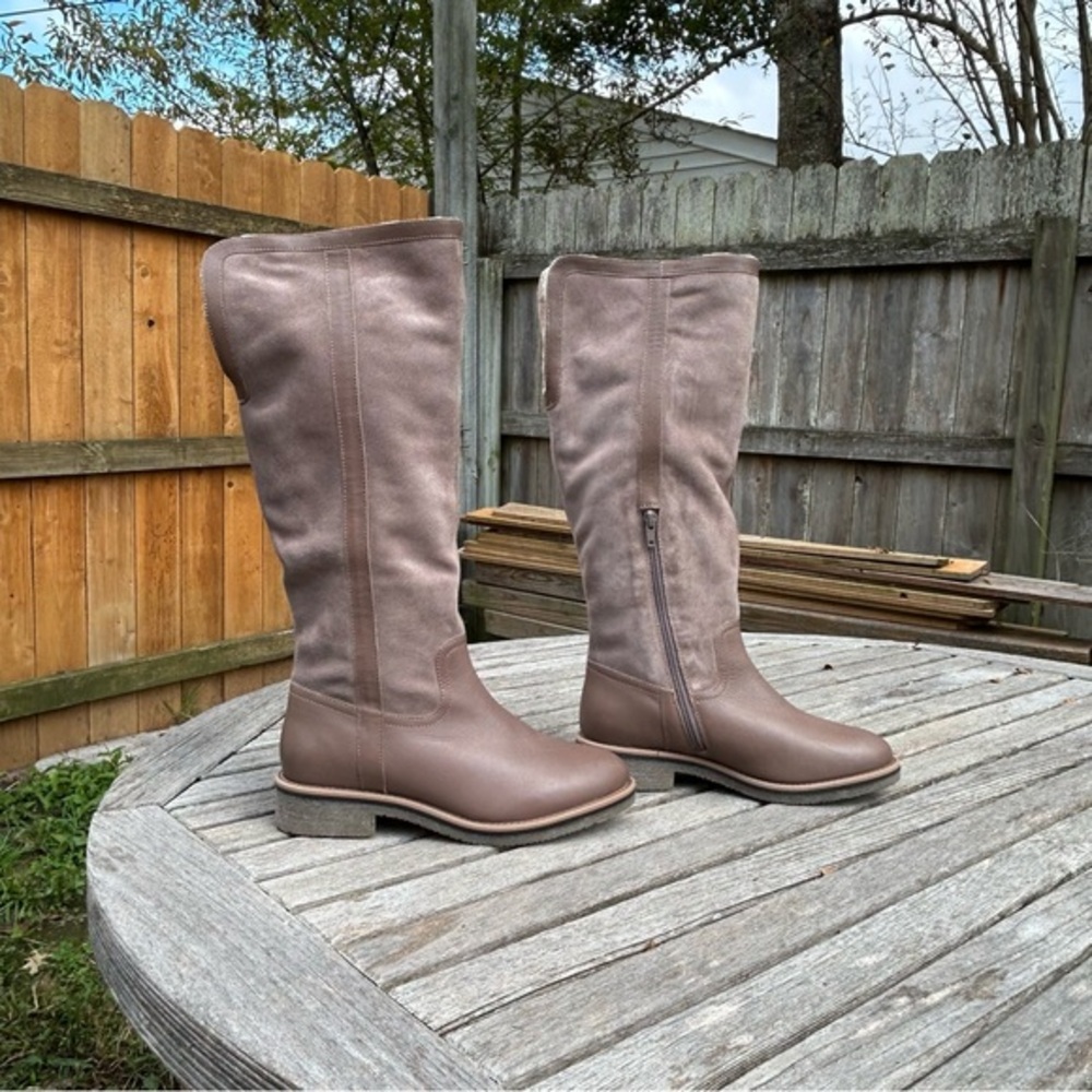 NWOT Charles David Taupe Over the Knee Boots‎ size 7 yarn boot